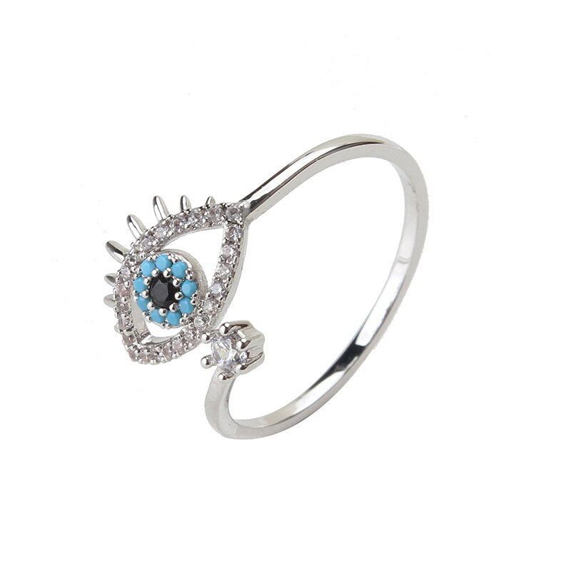 Adjustable Evil Eye Ring