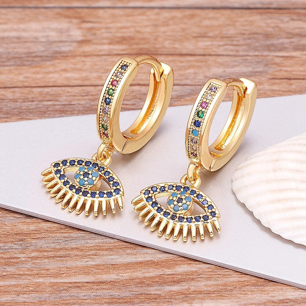 Evil Eye Drop Earrings