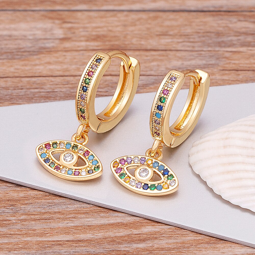 Evil Eye Drop Earrings