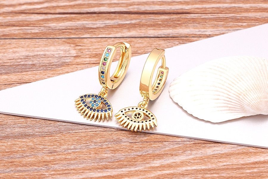 Evil Eye Drop Earrings