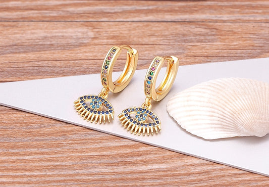 Evil Eye Drop Earrings