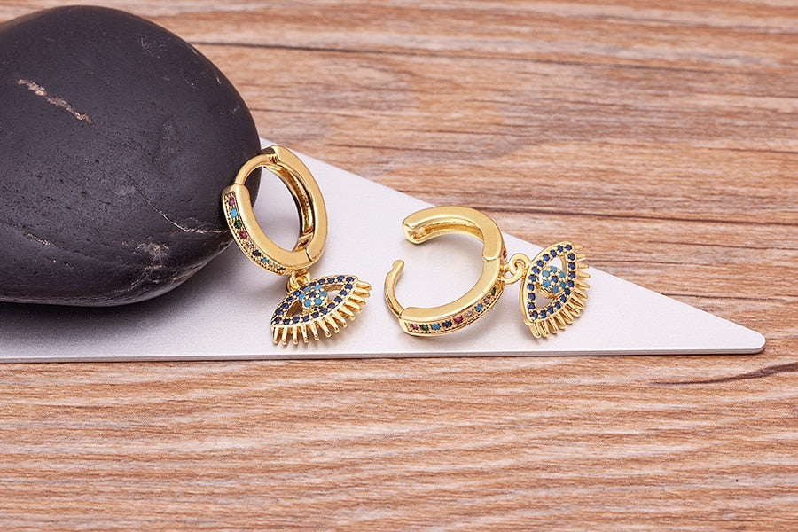Evil Eye Drop Earrings
