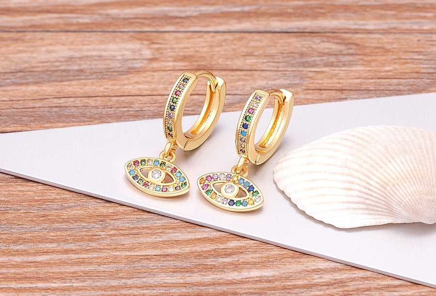 Evil Eye Drop Earrings