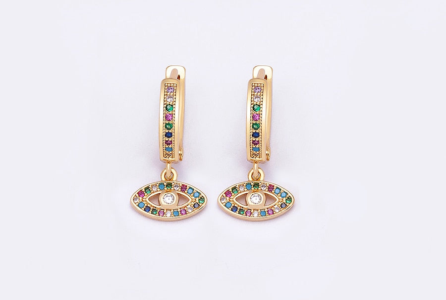 Evil Eye Drop Earrings