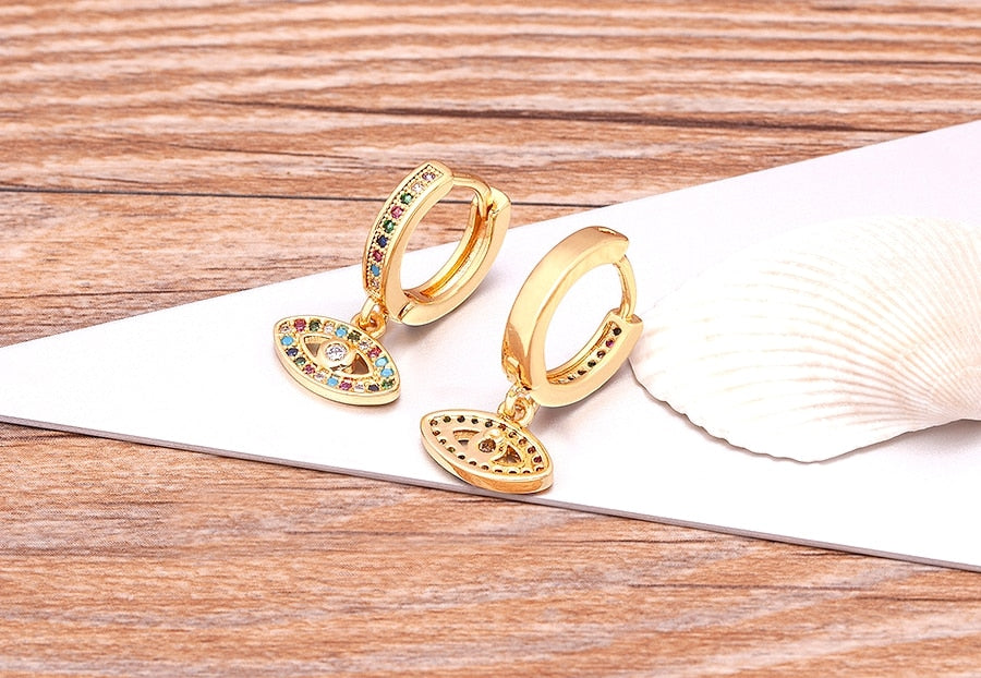Evil Eye Drop Earrings