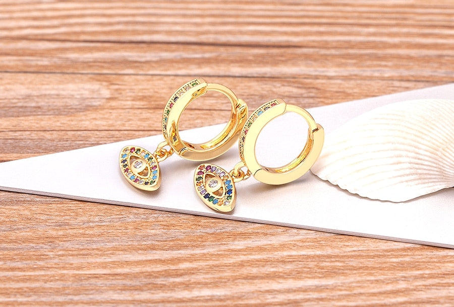 Evil Eye Drop Earrings