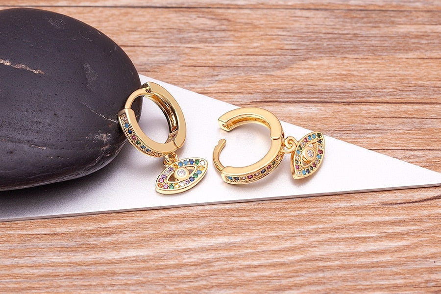 Evil Eye Drop Earrings
