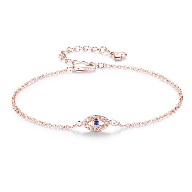 Sterling Silver Evil Eye Bracelet