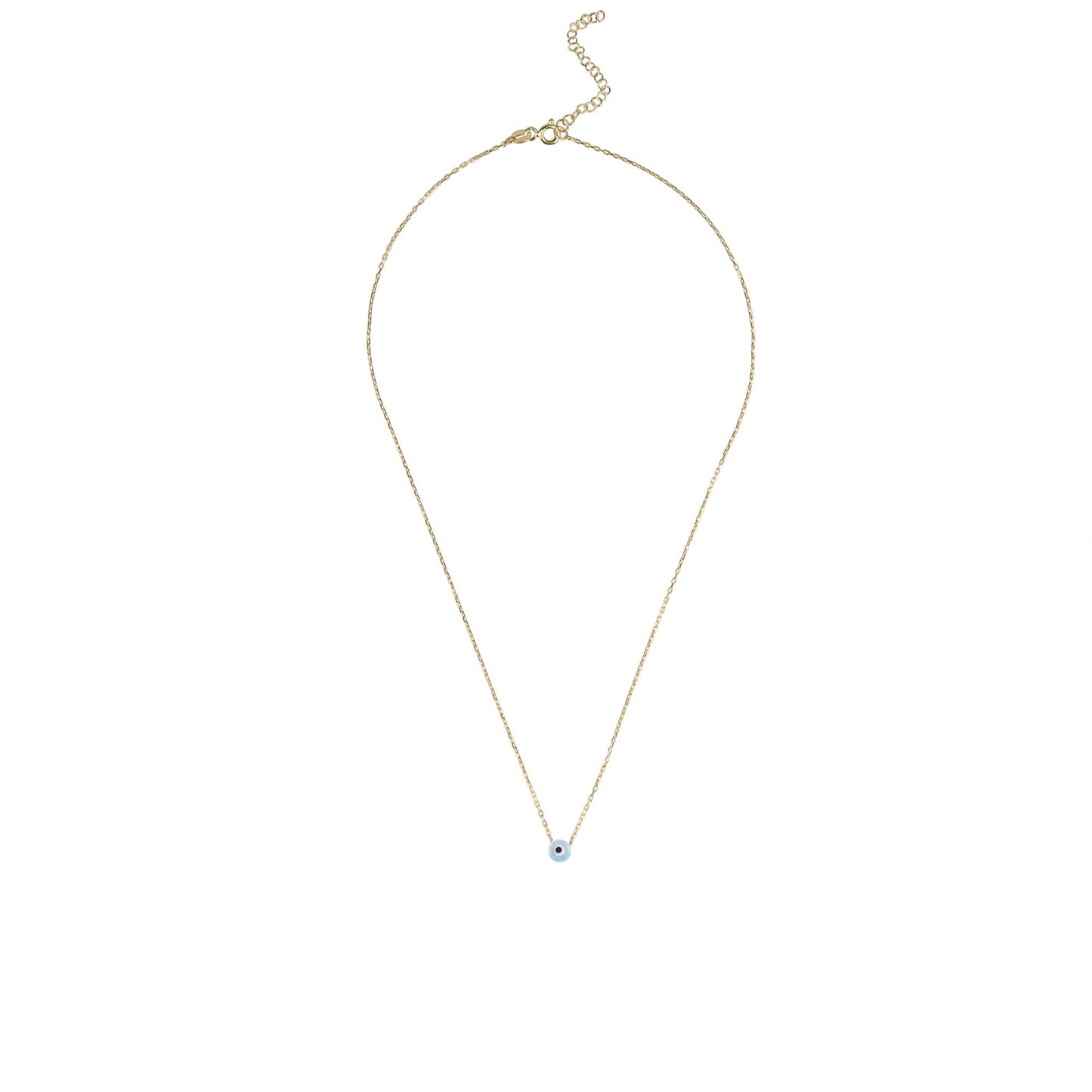 Evil Eye Mini Opalite Pendant Necklace Gold