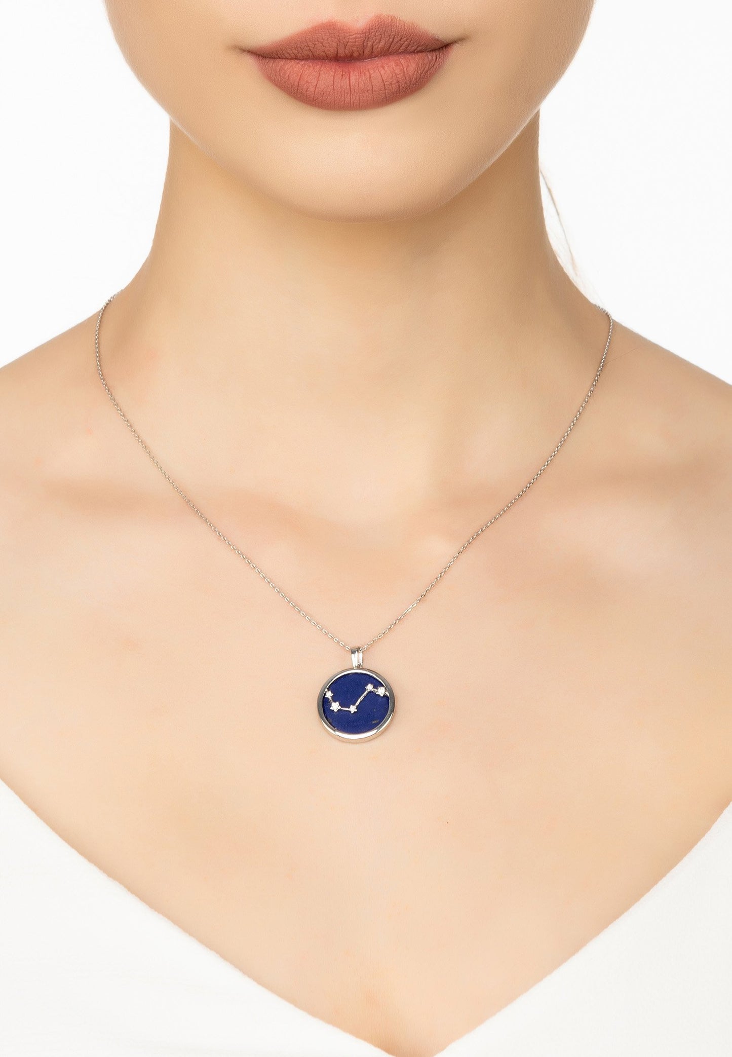 Aries Zodiac Star Constellation Pendant Necklace