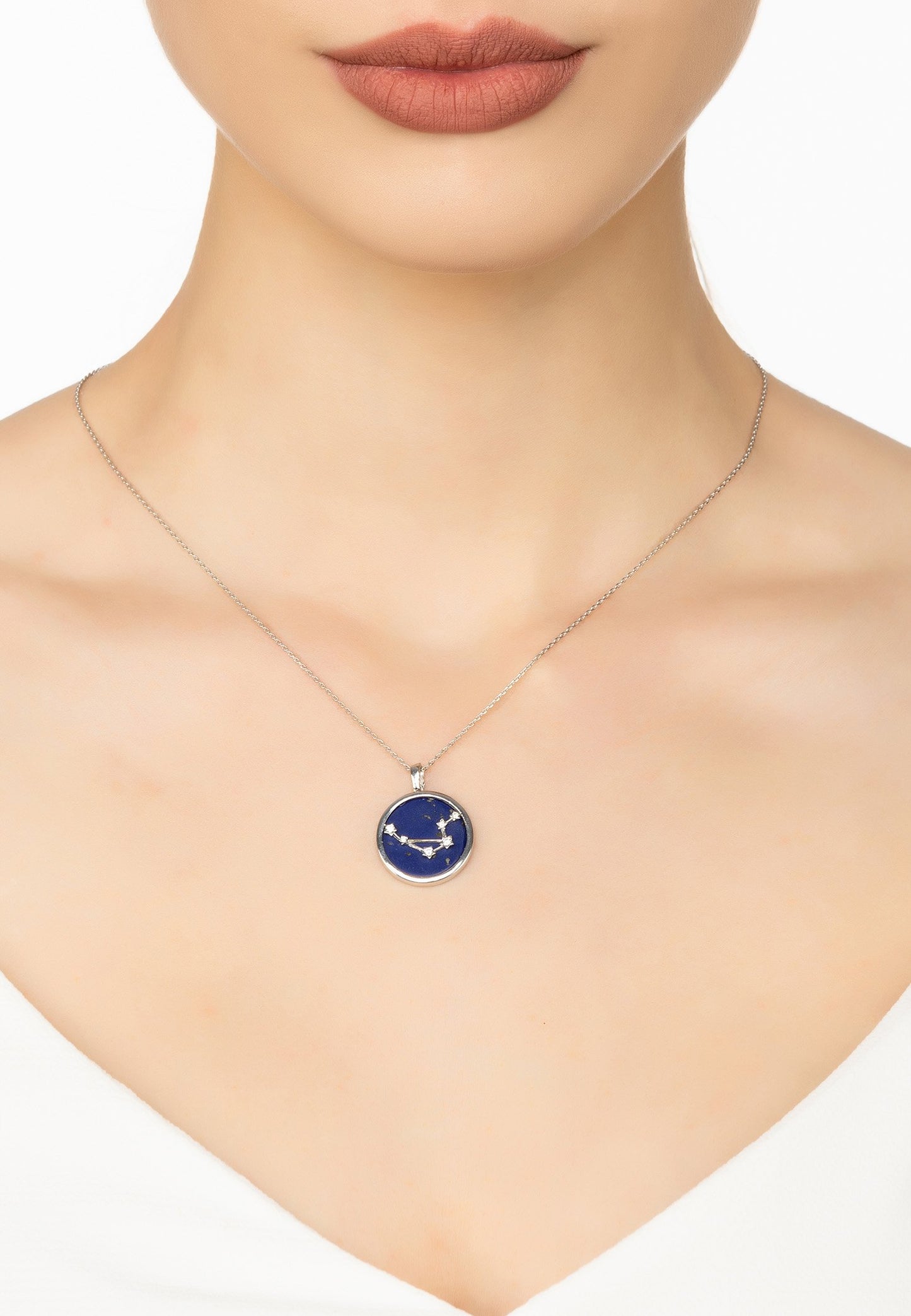 Libra Zodiac Star Constellation Pendant Necklace