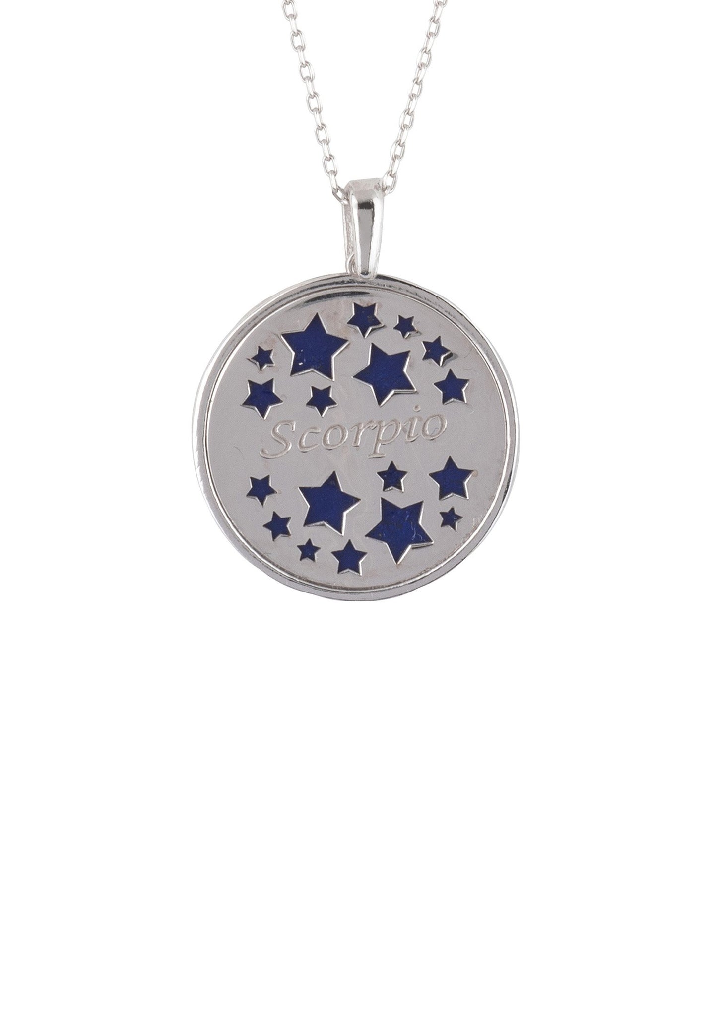 Zodiac Lapis Lazuli Gemstone Star Constellation Pendant Necklace