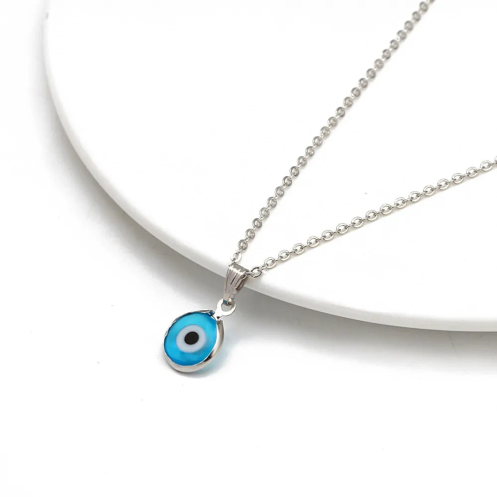 Evil Eye Necklace - Blue Glass Charm Pendant