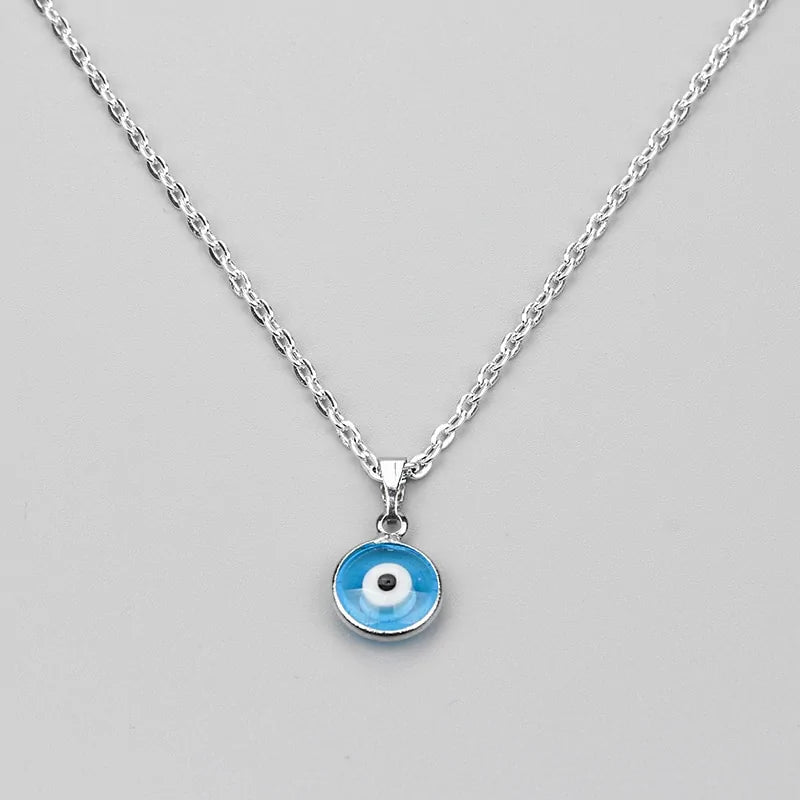 Evil Eye Necklace - Blue Glass Charm Pendant