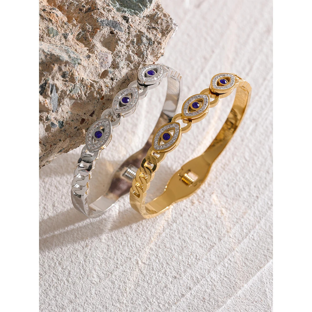 Evil Eye Bangle Bracelet