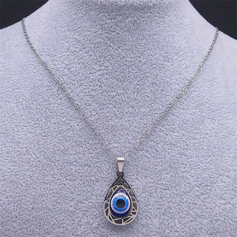 Necklace with Water Drop Pendant