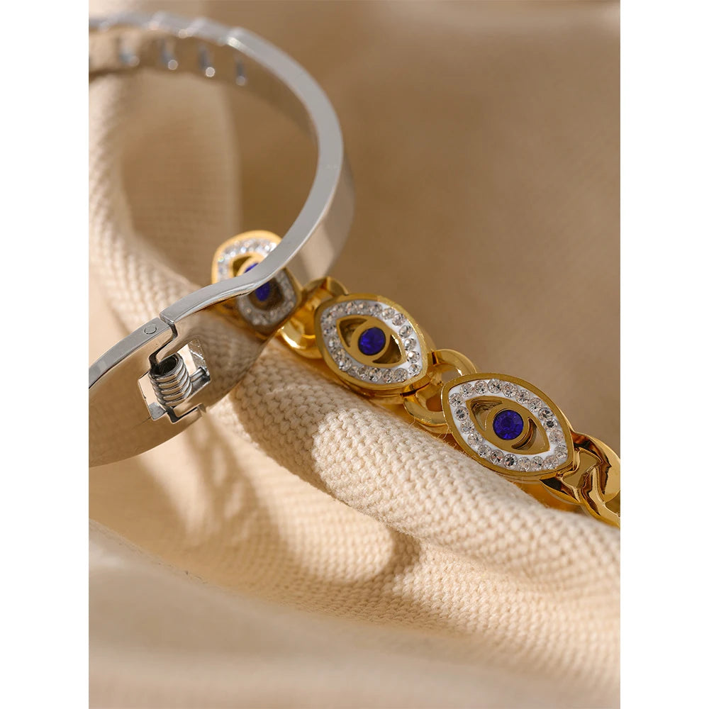 Evil Eye Bangle Bracelet