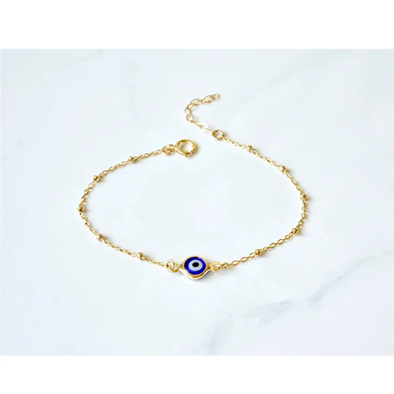 Simple Design Turkish Evil Eye Charm Bracelet