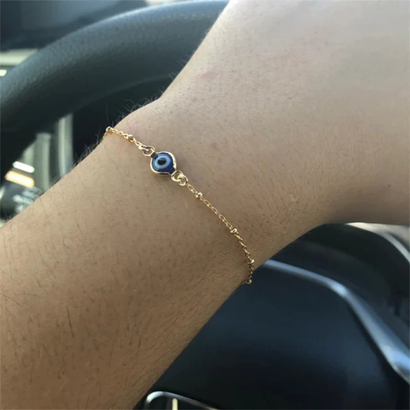 Simple Design Turkish Evil Eye Charm Bracelet