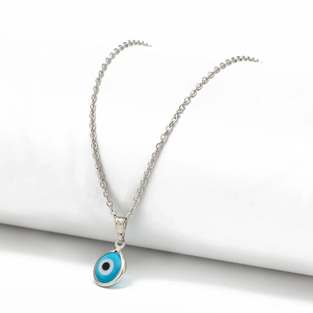 Evil Eye Necklace - Blue Glass Charm Pendant