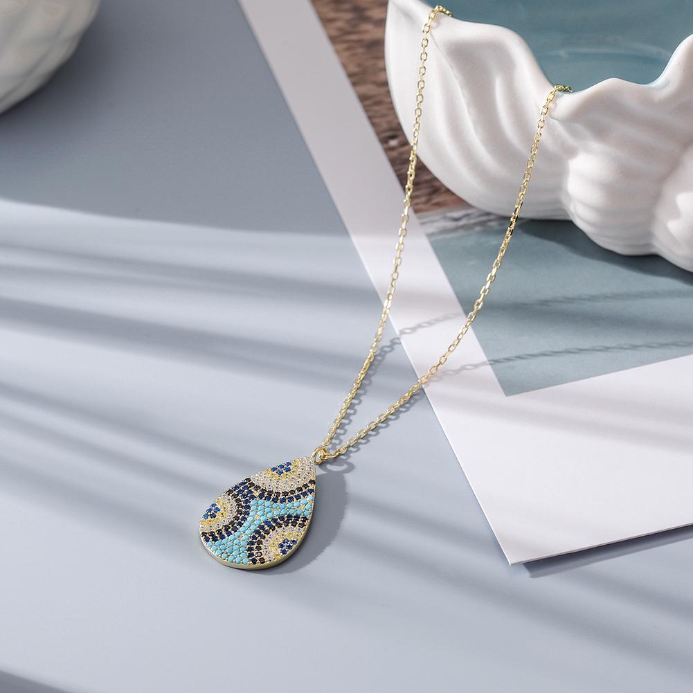 Irregular Evil Eye Pendant Necklace