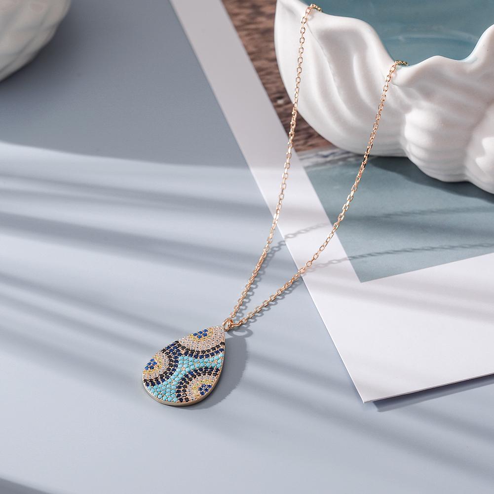 Irregular Evil Eye Pendant Necklace