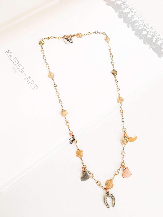 18kt Gold Plated Charms Necklace