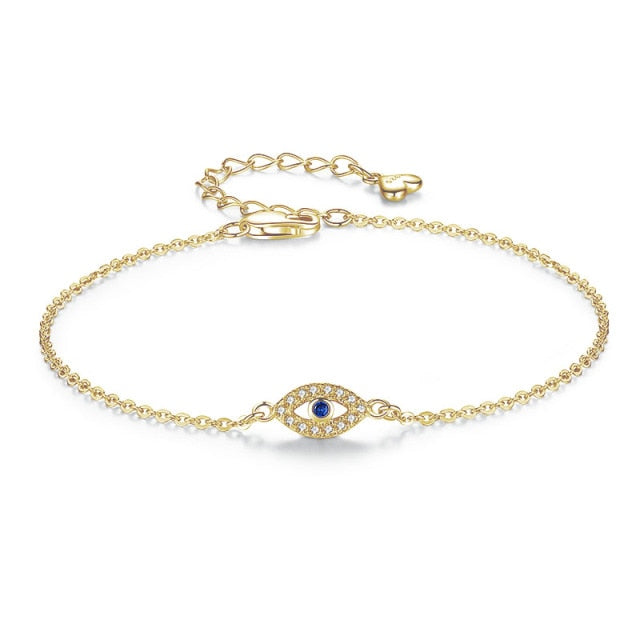 Sterling Silver Evil Eye Bracelet